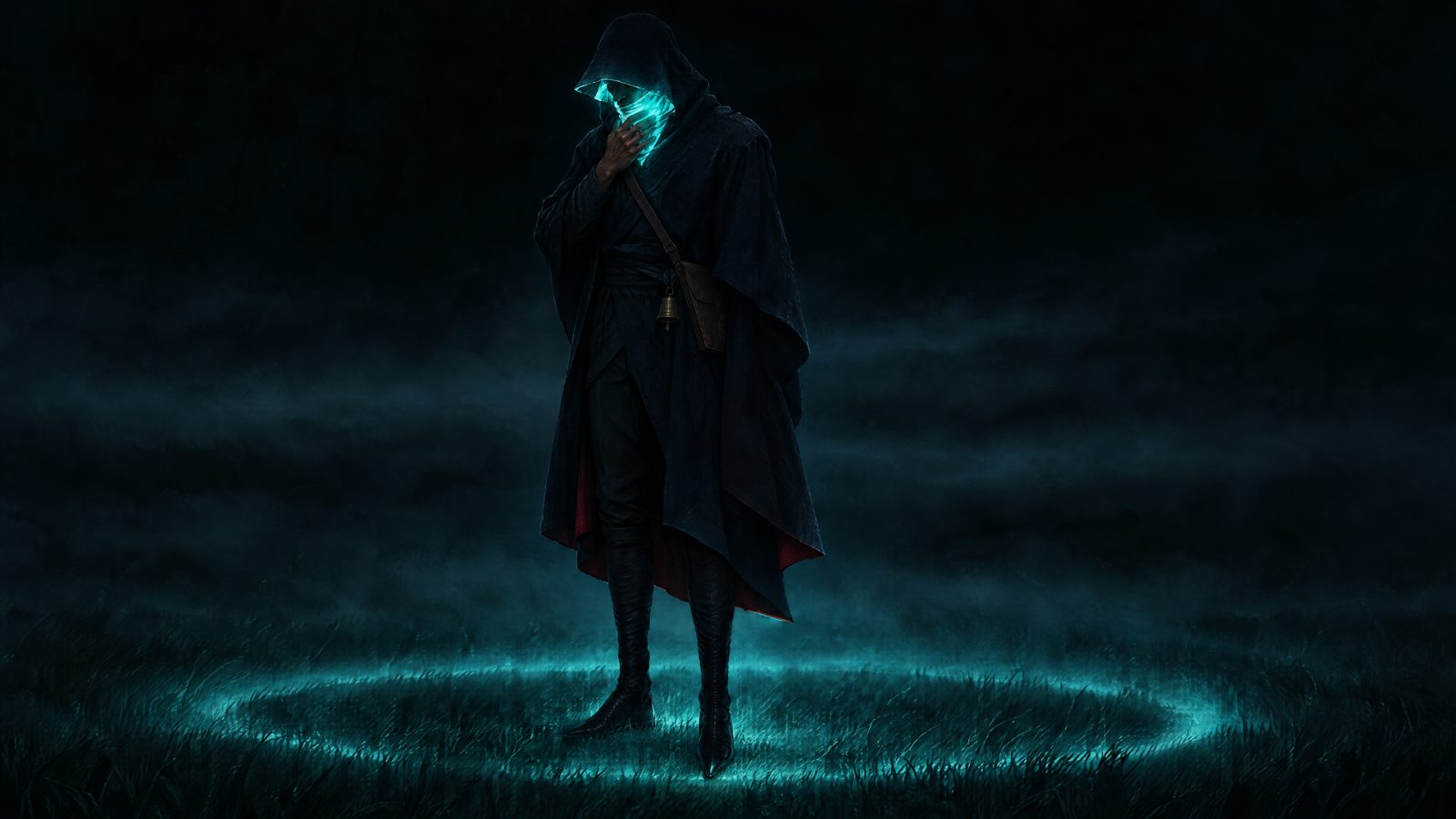 Concept: the Listener sends a pulse ring across dark grass